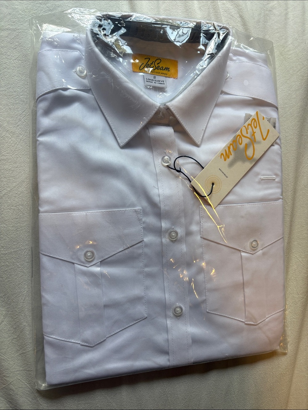 Women’s White Button-Down Shirt with Chest Pockets
